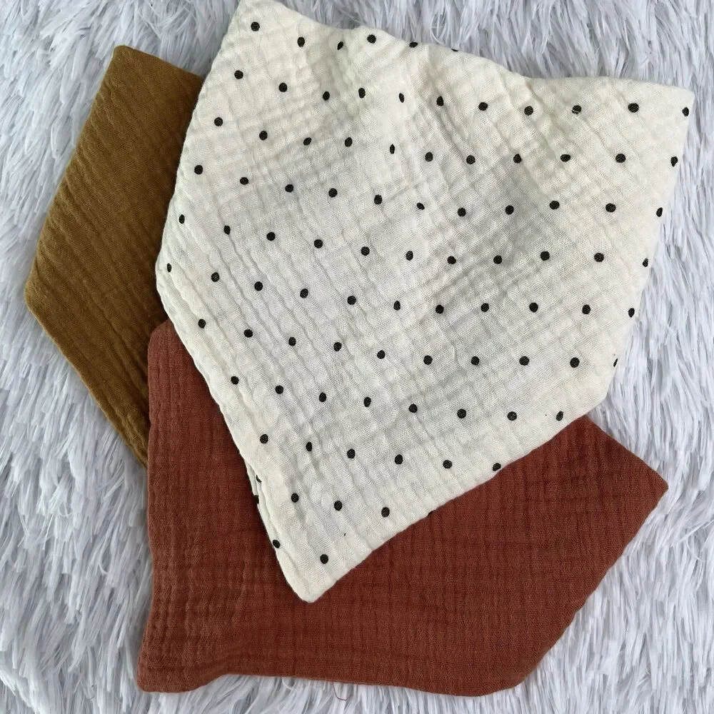 3pcs Baby Bandana Drool Bibs for Boys Girls, Unisex Soft Baby Bibs Multicolor